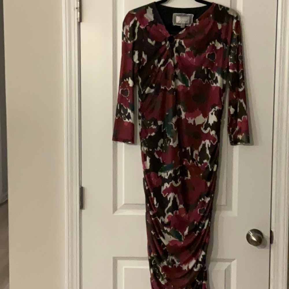 NWT Cupio Ruched Sheath Midi Dress